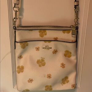 Coach Cream Floral Crossbody Bag